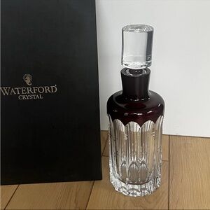 NIB Waterford Crystal Mixology Talon Red Decanter With Stopper Luxury Barware